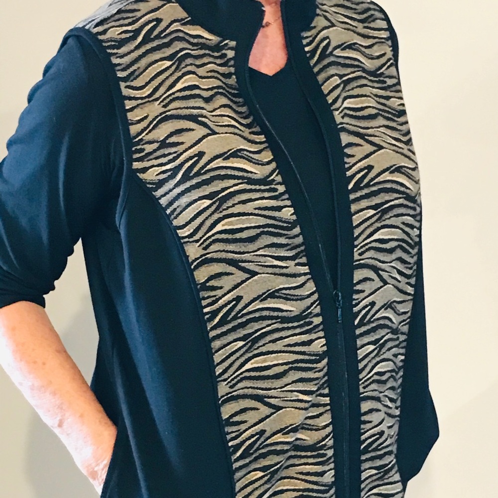 Zip Animal Print Vest